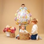 30" Μπαλόνι Αυγό Φλοράλ ''Happy Easter" - Image 2