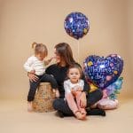 18" Μπαλόνι Mother's Day μπλε φλοράλ - Image 2