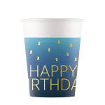 Ποτήρια μπλε Όμπρε Birthday (8 τεμ)