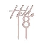 Topper τούρτας "Hello 18" Rosegold - Image 3