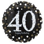 18" Μπαλόνι 40th Happy Birthday holographic
