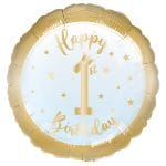 18" Μπαλόνι Happy 1st Birthday Boy