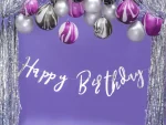 Ασημί Γιρλάντα Happy Birthday 16.5x62cm - Image 2