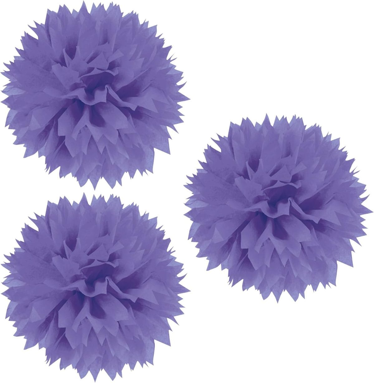 Μοβ διακοσμητικά Pom Pom (3 τεμ) - Image 2
