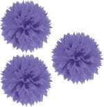 Μοβ διακοσμητικά Pom Pom (3 τεμ) - Image 2