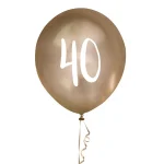 Λάτεξ Μπαλόνια χρυσά 40th Birthday (5 τεμ) - Image 2