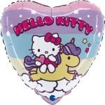 18" Μπαλόνι Καρδιά Hello Kitty Rainbow - Image 2