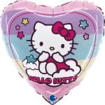 18" Μπαλόνι Καρδιά Hello Kitty Rainbow