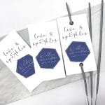 Καρτάκι γάμου με Sparkler Stick - Dusty Blue (10 τεμ) - Image 2