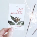 Καρτάκι γάμου με Sparkler Stick - Dusk Botanical (10 τεμ)