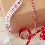 Κορδέλες Merry Christmas κόκκινο-λευκό (3 τεμ) - Image 3