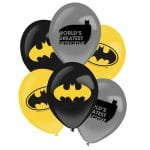 Λάτεξ Μπαλόνια Batman (6 τεμ)