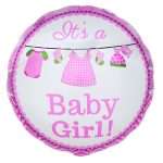 18" Μπαλόνι γέννησης Baby Girl μπουγάδα - Image 2