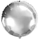 18″ Μπαλόνι Ασημί Στρογγυλό - Image 2