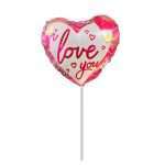 10'' Mini Shape Μπαλόνι Καρδιά ροζ I Love you
