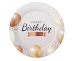 Πιάτα γλυκού Rosegold Birthday (6 τεμ)