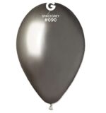 12″ Shiny Space Grey λάτεξ μπαλόνι - Image 5