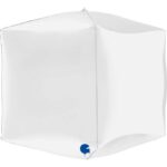 15″ Μπαλόνι άσπρος 4D κύβος - Image 6