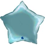 18” Μπαλόνι Αστέρι Γαλάζιο Holographic - Image 2