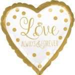 18” Μπαλόνι Καρδιά ‘Love always & forever’ - Image 2