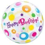 18" Μπαλόνι Διάφανο Happy Birthday Cupcake - Image 5