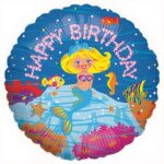 18″ Μπαλόνι Γοργόνα Happy Birthday - Image 3