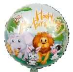 18" Μπαλόνι Happy Birthday Ζώα της Ζούγκλας - Image 2