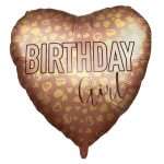 18" Μπαλόνι Καρδιά λεοπάρ Birthday Girl - Image 2