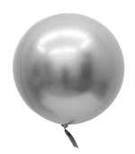 Μπαλόνι Chrome ασημί σφαίρα 22″ - Image 3