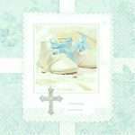 Χαρτοπετσέτες μικρές γαλάζιες baby shoes (16 τεμ) - Image 3