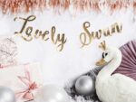 Διακοσμητικό μπάνερ χρυσό “Lovely Swan” - Image 5