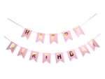 Διακοσμητικό μπάνερ ροζ “Happy birthday” - Image 2