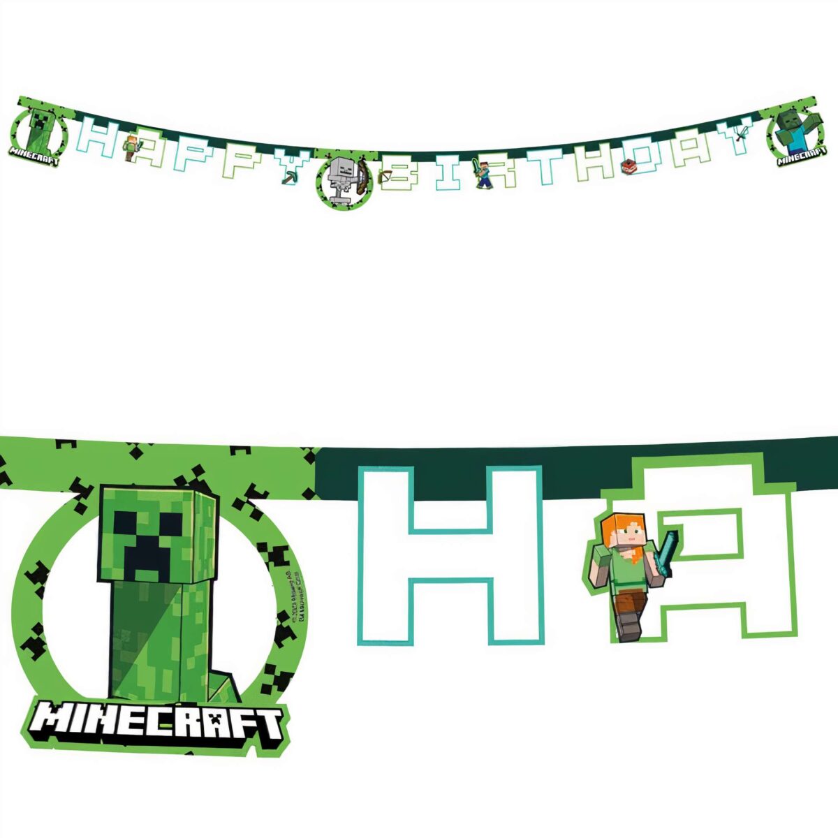 Γιρλάντα Γενεθλίων Minecraft 200cm - Image 2