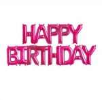 Μπαλόνια Happy Birthday Φούξια (13 τεμ) - Image 4