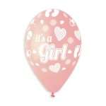 Μπαλόνια It's a Girl ροζ 13" - Image 2