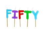 Πολύχρωμα Κεράκια "Fifty" (5 τεμ) - Image 2