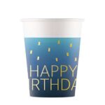 Ποτήρια μπλε Όμπρε Birthday (8 τεμ) - Image 2