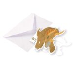Προσκλήσεις πάρτυ με φάκελο Happy Dinosaur (8 τεμ) - Image 2