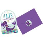 Προσκλήσεις πάρτυ Mermaid Wishes (8 τεμ) - Image 3
