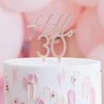 Topper τούρτας "Hello 30" Rosegold - Image 6