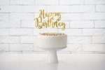 Topper τούρτας Happy Birthday Χρυσό - Image 5