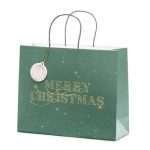 Τσάντα Δώρου Merry Christmas πράσινη - Image 4