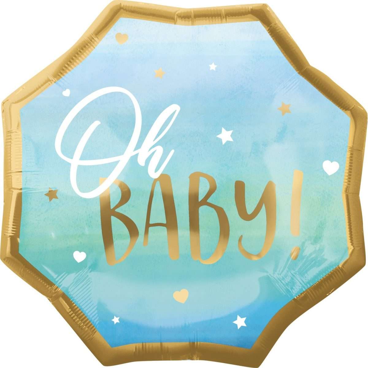 Μπαλόνι γέννησης Oh Baby γαλάζιο 55 εκ - Image 2