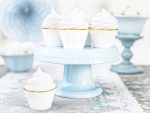Περιτύλιγμα για cupcakes Άσπρο - Χρυσό (6 τεμ) - Image 4