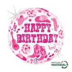 Μπαλόνι Disco Cowgirl 'Happy Birthday' 18"