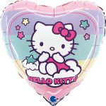 18" Μπαλόνι Καρδιά Hello Kitty Rainbow - Image 3