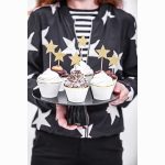 Περιτύλιγμα για cupcakes Άσπρο - Χρυσό (6 τεμ) - Image 7
