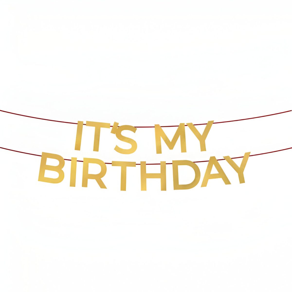 Χρυσή Γιρλάντα It's My Birthday 3m - Image 2
