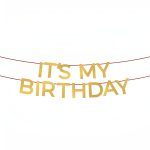 Χρυσή Γιρλάντα It's My Birthday 3m - Image 2