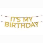 Χρυσή Γιρλάντα It's My Birthday 3m